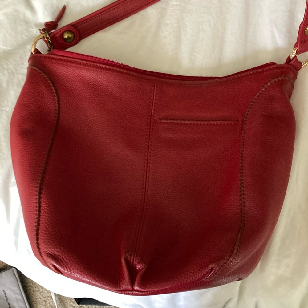 The Sak Red Leather Shoulder Bag - Picture 3 of 12